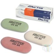 Ластик FACTIS OV 24 (Испания), 49х24х9 мм, цвет ассорти, овальный, мягкий, CMFOV24
