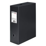 Короб архивный BRAUBERG «Energy», пластик, 10 см (на 900 л.), разборный, черный, 0,9 мм