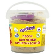 Песок для лепки кинетический ЮНЛАНДИЯ, морской, 500 г, 2 формочки, ведерко, 104994