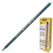 Карандаш чернографитовый (ч/г) BIC «Evolution» HB, пластик., корпус двухцветный, ассорти, с ластиком,заточ