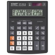 Калькулятор 16 разр. STAFF PLUS настольный STF-333, двойное питание, 200x154 мм