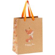 Пакет подарочный 18*23*10см MESHU «Happy Fox», крафт