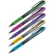 Ручка шариковая автоматическая Berlingo «SI-400 Color» синяя, 0,7мм, грип, корпус ассорти