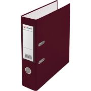 Папка-регистратор 80 мм Lamark, ПВХ, бордовый, металл.окантовка, карман