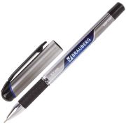 Ручка шариковая BRAUBERG «Signature» масляная СИНЯЯ, печать, узел 0,7 мм, линия письма 0,35 мм