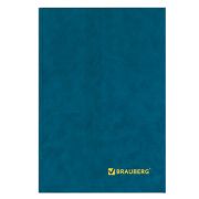Книга учета А4 208 л., клетка 200х290 мм BRAUBERG, твердая обложка, бумвинил, блок офсет, синяя
