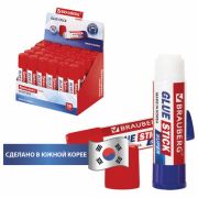Клей-карандаш 08 г BRAUBERG, PVP, ЮЖНАЯ КОРЕЯ