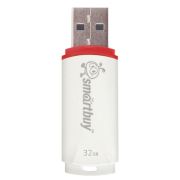 Память USB2.0 Flash 32 GB, SMARTBUY Crown, белый, SB32GBCRW-W