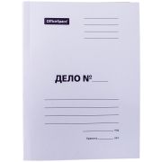 Скоросшиватель картонный ДЕЛО белый 280 г/кв.м. OfficeSpace немелованный, белый, пробитый, до 200л.