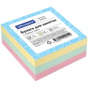 Бумага для записей с клейким краем 76*76мм, OfficeSpace, 300л., 3 цвета