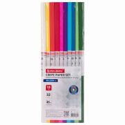 Бумага гофрированная/креповая BRAUBERG 50*250см ПЛОТНАЯ, ассорти 10 цв. растяжение до 45%, 32 г/м2