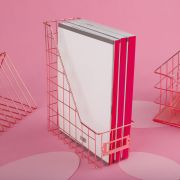 Лоток вертикальный для бумаг MESHU «Rose Gold», металл