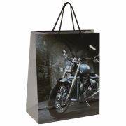 Пакет подарочный 26x12,7x32,4 см, ЗОЛОТАЯ СКАЗКА «Мотоцикл», ламинированный, 606589