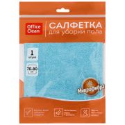 Тряпка для мытья пола OfficeClean «Премиум», голубая, микрофибра, 70*80см, индивид. упаковка
