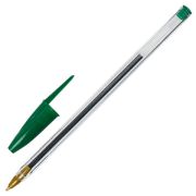 Ручка шариковая STAFF «Basic BP-01», письмо 750 метров, ЗЕЛЕНАЯ, длина корпуса 14 см, узел 1 мм