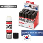 Клей-карандаш 15 г BRAUBERG, ULTRA STRONG, УСИЛЕННАЯ ФОРМУЛА, ЮЖНАЯ КОРЕЯ