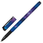Ручка шариковая BRAUBERG SOFT TOUCH GRIP «SPACE», СИНЯЯ, мягкое покрытие, узел 0,7 мм