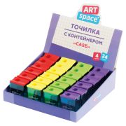 Точилка 1 отверстие ArtSpace «Case» пластиковая с контейнером
