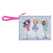 Папка для тетрадей BRAUBERG, А4, 1 отделение, полиэстер, на молнии, с ручкой, «Girls»