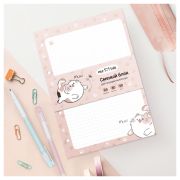 Сменный блок А5 для тетрадей на кольцах 80л. MESHU «Нappy cat», пленка т/у, в клетку