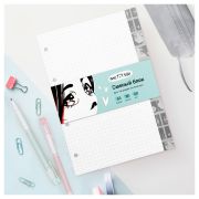 Сменный блок А5 для тетрадей на кольцах 80л. MESHU «Kawaii», пленка т/у, в точку