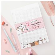 Сменный блок А5 для тетрадей на кольцах 80л. MESHU «Kittens», пленка т/у, в клетку