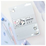 Сменный блок А5 для тетрадей на кольцах 80л. MESHU «Cute panda», пленка т/у, в клетку