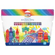 Фломастеры 24 цв Гамма «Классические», смываемые, картон. упаковка, европодвес