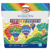 Фломастеры 18 цв Гамма «Классические», смываемые, картон. упаковка, европодвес
