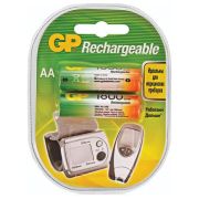 Аккумулятор АА GP, АА (HR6), Ni-Mh, 1800 mAh, блистер 2 штуки, 180AAHC-2DECRC2