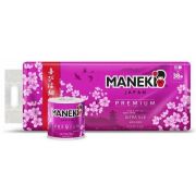 Бумага туалетная MANEKI SAKURA new гладкая белая 3хслойная 30 м 10 рулонов аромат Сакуры