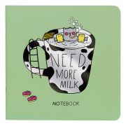 Блокнот 170*170 мм 40л. на скрепке MESHU «Milk pool», soft-touch ламинация, блок без линовки, 80г/м2