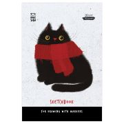 Скетчбук 50л. А5, 90г/м2 на склейке MESHU «Cat», soft touch MS_53575