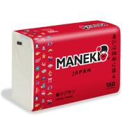 Салфетки бумажные «Maneki» RED, 2 слоя, белые, 150 шт./упаковка