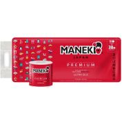 Бумага туалетная MANEKI RED 3 сл. 30м спайка 10шт., TP709H
