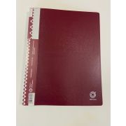 Папка с 1 зажимом пластиковая А4 Office point плотная, бордовая