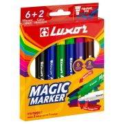 Фломастеры 06цв.+2, 8шт. Luxor «Magic», меняют цвет, картон, европодвес