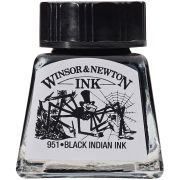 Тушь для рисования14мл Winsor&Newton, черный, стекл. флакон