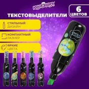 Набор маркеров-текстовыделителей 06 цв, НЕОНОВЫЕ, ЮНЛАНДИЯ «КОСМОС», линия 1-5 мм, 152512
