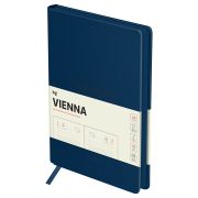 Ежедневник датированный 2025г., А5, 176л., мягкий переплет, кожзам, BG «Vienna. Dark blue», темно-синий