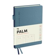 Ежедневник датированный 2025г., А6, 176л., твердый переплет, кожзам, BG «Palm. Steel blue», голубой