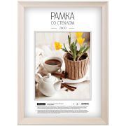 Рамка деревянная для фото, дипломов, сертификатов 21*30см, OfficeSpace, №2, Natural стекло