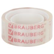 Клейкая лента 19 мм х 10 м канцелярские BRAUBERG, прозрачные 1ШТ.