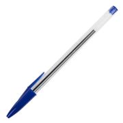 Ручка шариковая STAFF Basic Budget BP-02, письмо 500 м, СИНЯЯ, длина корпуса 13,5 см, 0,5 мм, 143758