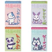 Блокнот А5, 40 л, гребень, картон, клетка, АЛЬТ, KAWAII ANIMALS (4 вида), 3-40-729