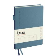 Ежедневник датированный 2025г., А5, 176л., твердый переплет, кожзам, BG «Palm. Steel blue», голубой