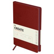 Ежедневник датированный 2025г., А5, 176л., твердый переплет, кожзам, BG «Create. Berry», вишневый, цветной срез