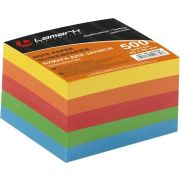 Бумага для записей 85*85мм Lamark 5цв. 500л интенсив, в термопленке, ПРОКЛЕЕННЫЙ
