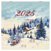 Календарь настенный перекидной на 2025 г., BRAUBERG, 12 листов, 29х29 см, «Советские открытки»
