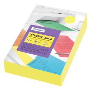 Бумага цветная OfficeSpace «Intensive Color», А4, 80г/м2, 500л., (желтый)
